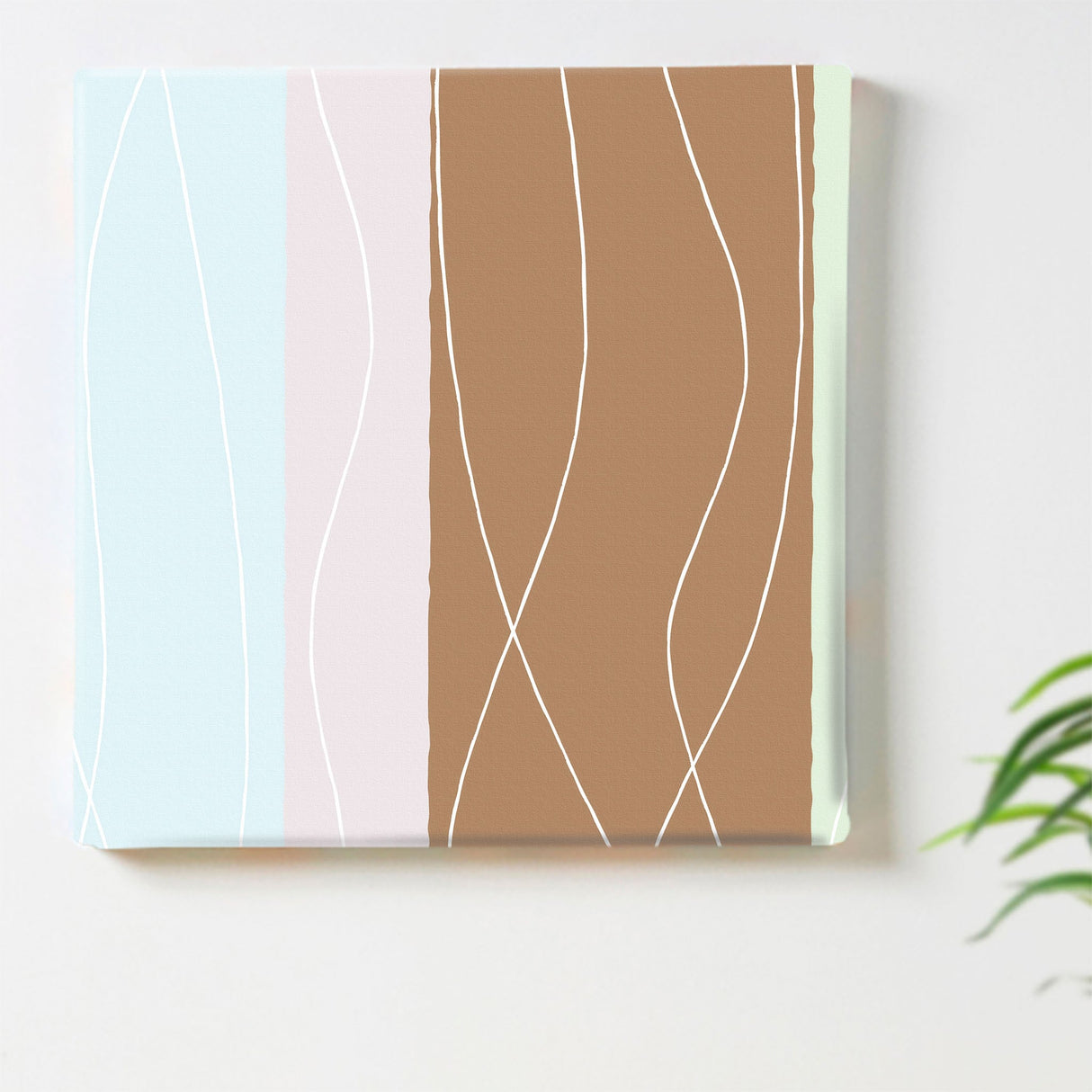Pastel color striped pattern interior accessory wall hanging art pat-0164