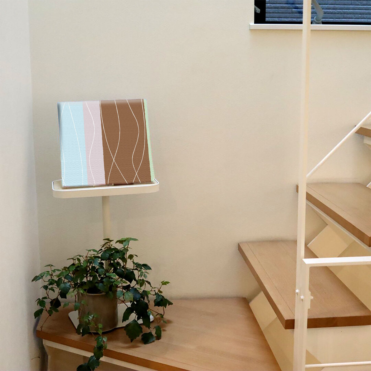 Pastel color striped pattern interior accessory wall hanging art pat-0164