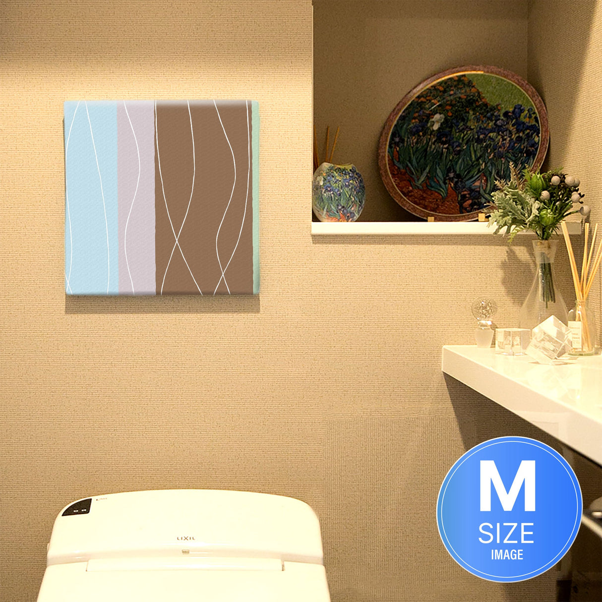 Pastel color striped pattern interior accessory wall hanging art pat-0164