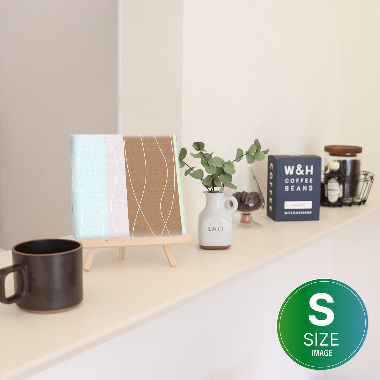 Pastel color striped pattern interior accessory wall hanging art pat-0164