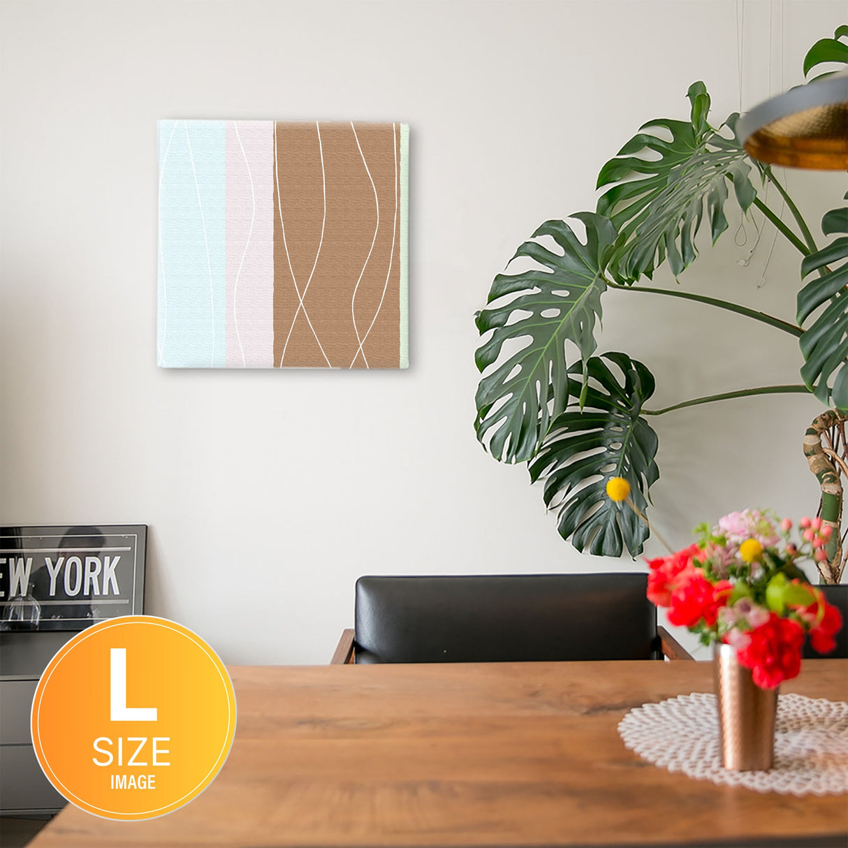 Pastel color striped pattern interior accessory wall hanging art pat-0164