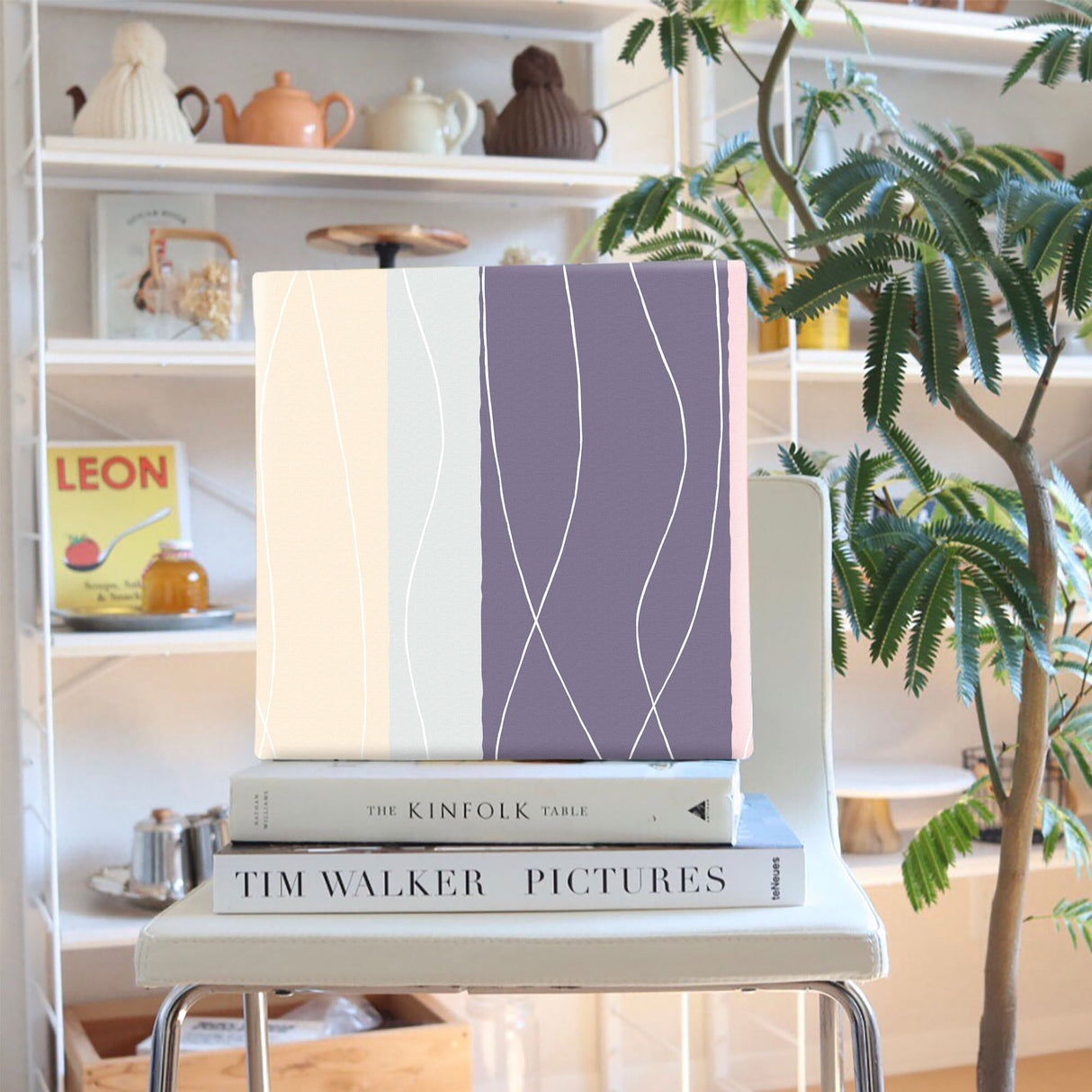 ナチュラルなストライプ柄インテリア小物 ウォールデコ インテリア pat-0166