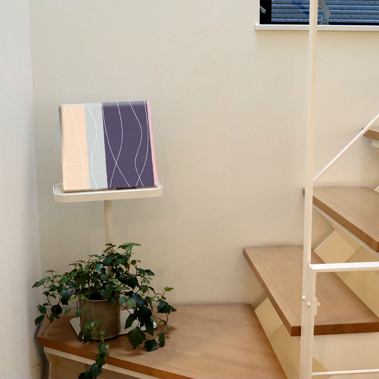 ナチュラルなストライプ柄インテリア小物 ウォールデコ インテリア pat-0166