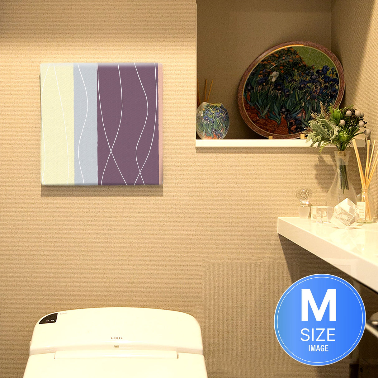 シックなストライプ柄インテリア小物 ポスター アート pat-0167