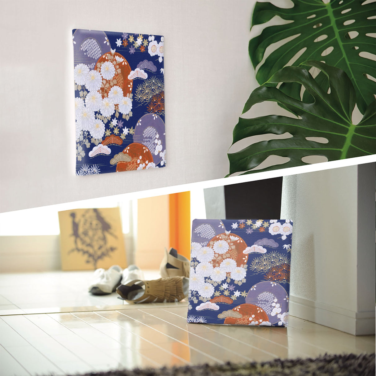 和柄のファブリックパネル 写真 アート pat-0188