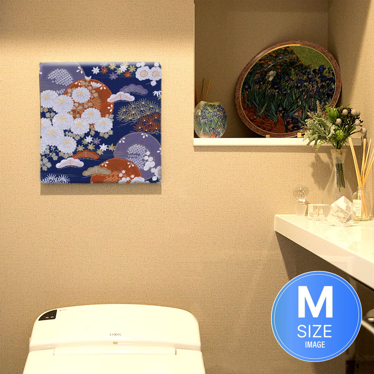 和柄のファブリックパネル 写真 アート pat-0188