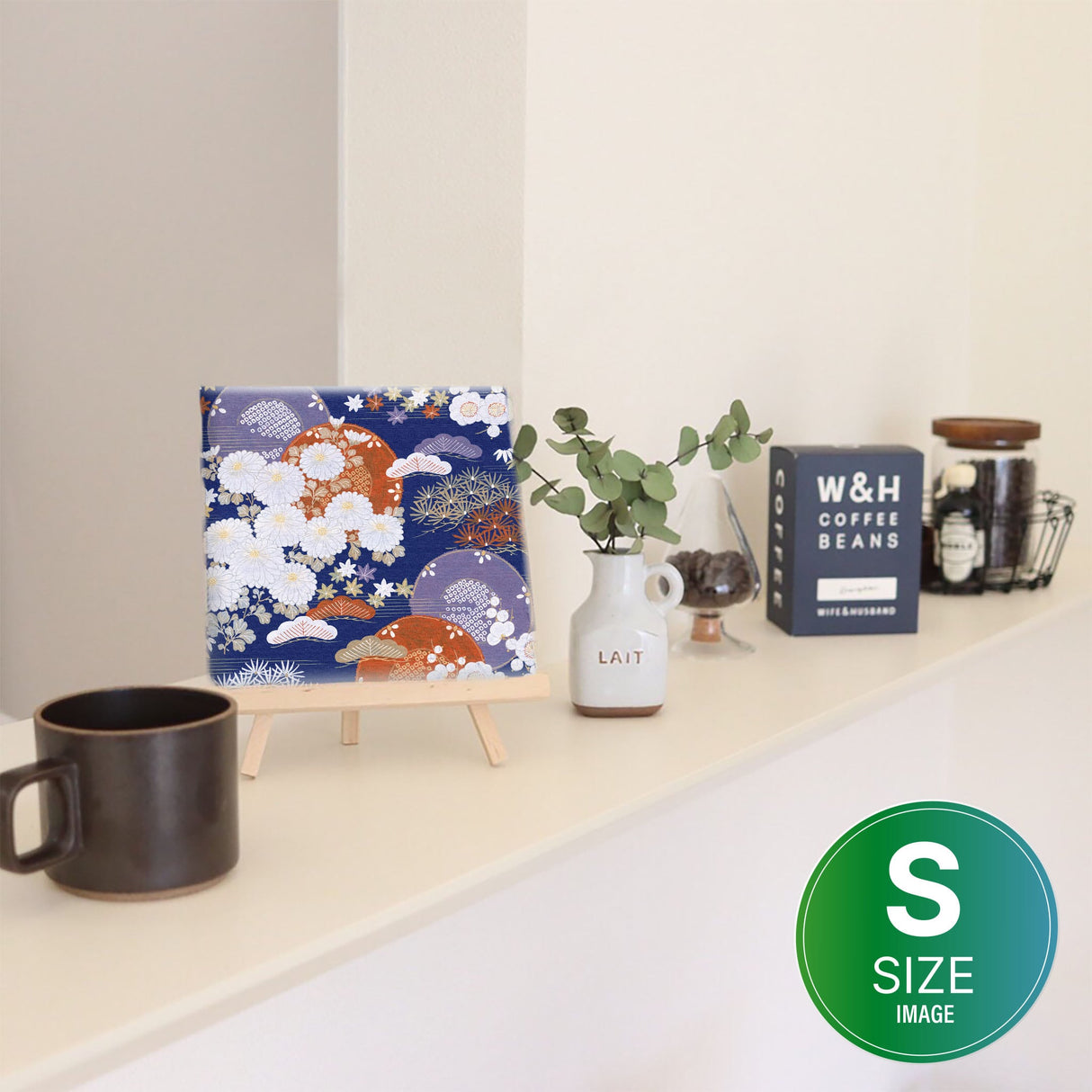 和柄のファブリックパネル 写真 アート pat-0188