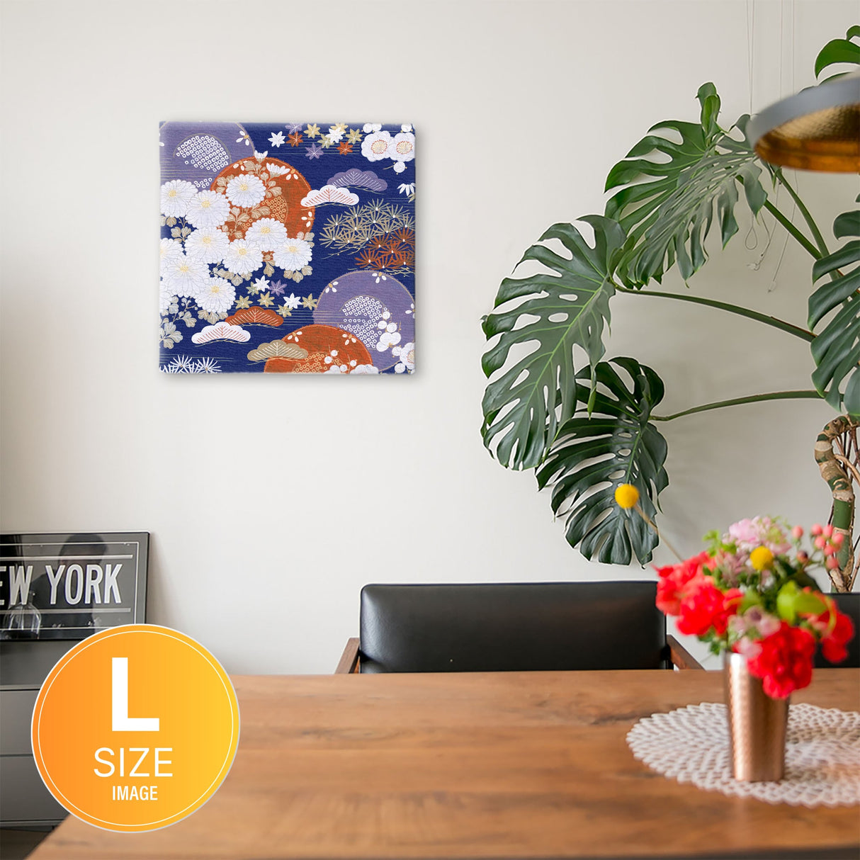 和柄のファブリックパネル 写真 アート pat-0188