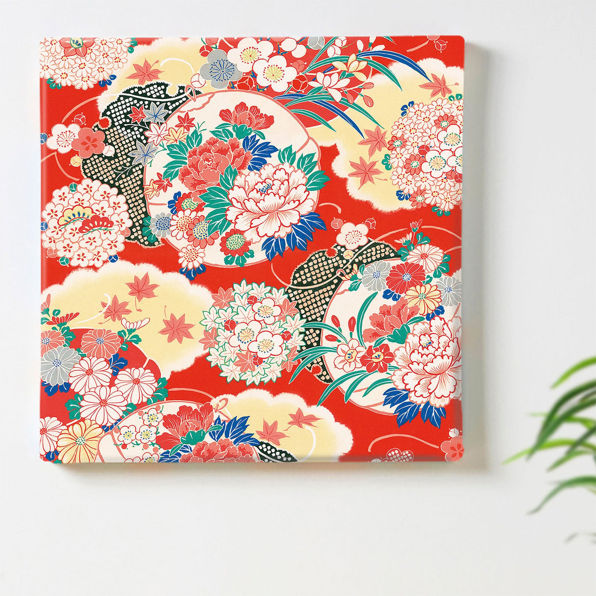 Traditional Japanese pattern fabric panel wall art pat-0192