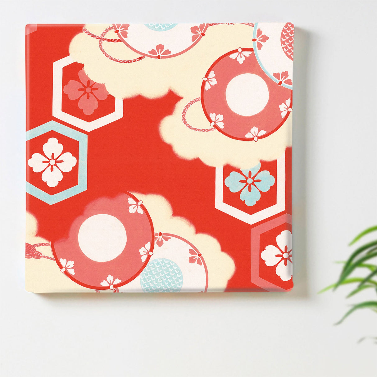 伝統模様のファブリックパネル インテリア アート pat-0196