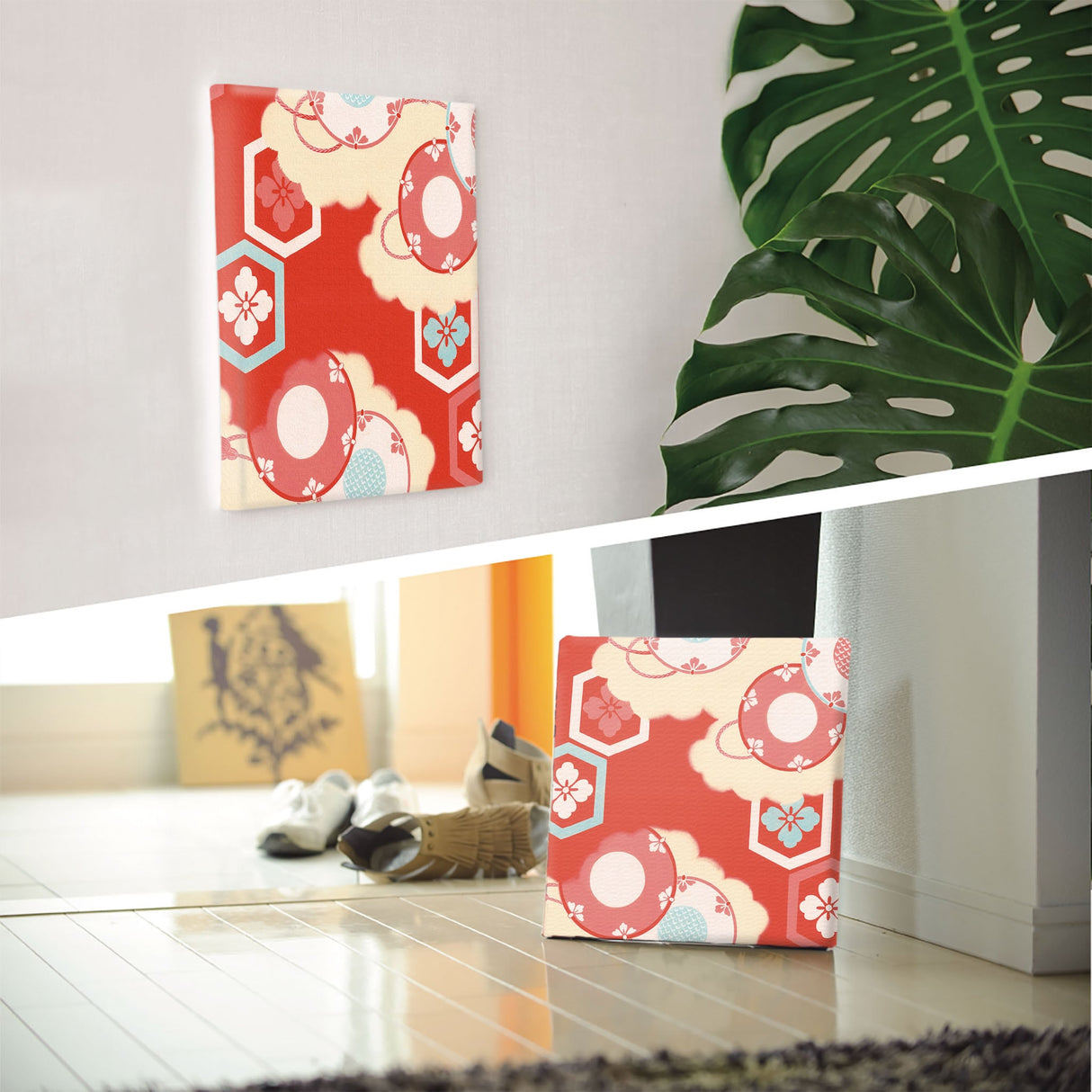 伝統模様のファブリックパネル インテリア アート pat-0196