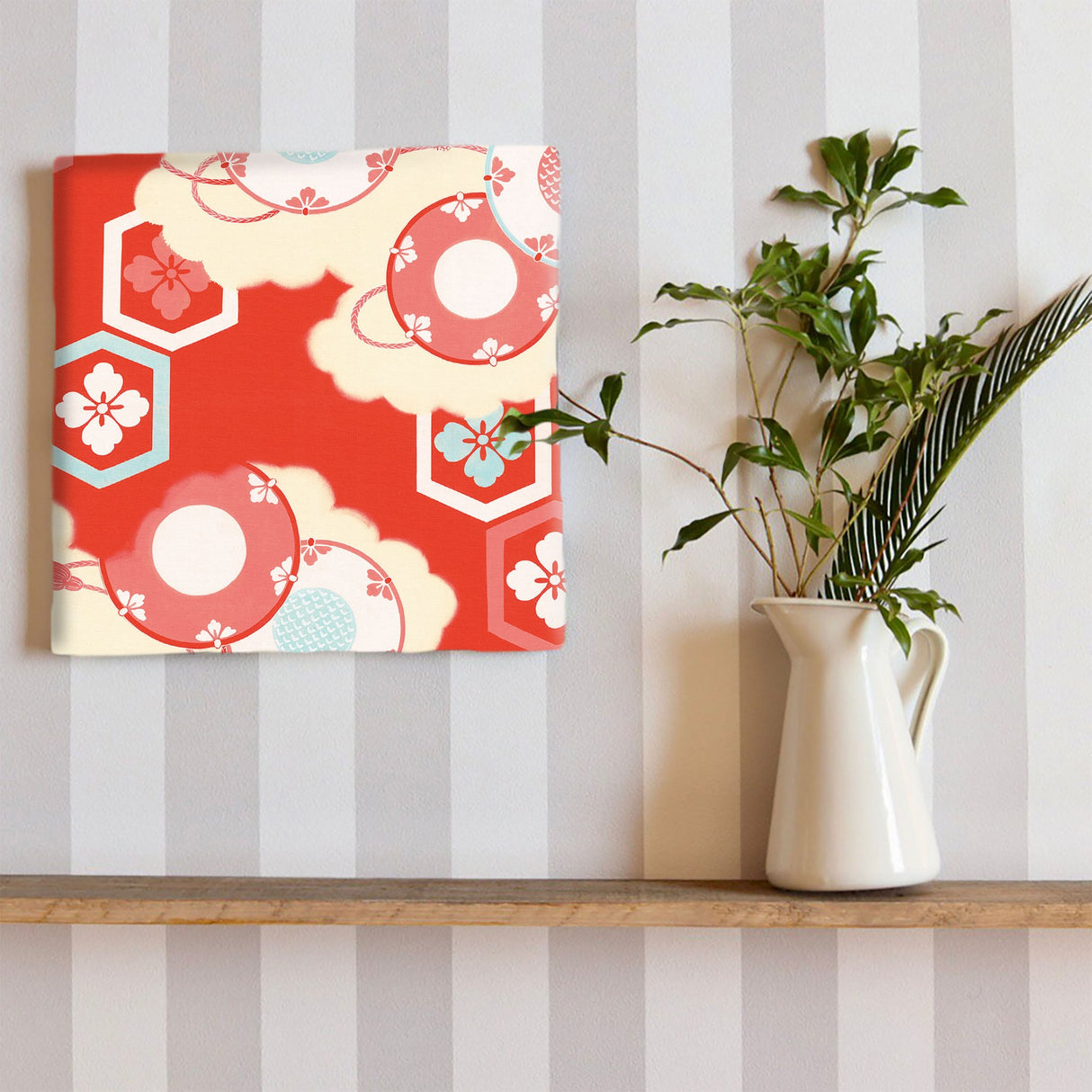 伝統模様のファブリックパネル インテリア アート pat-0196