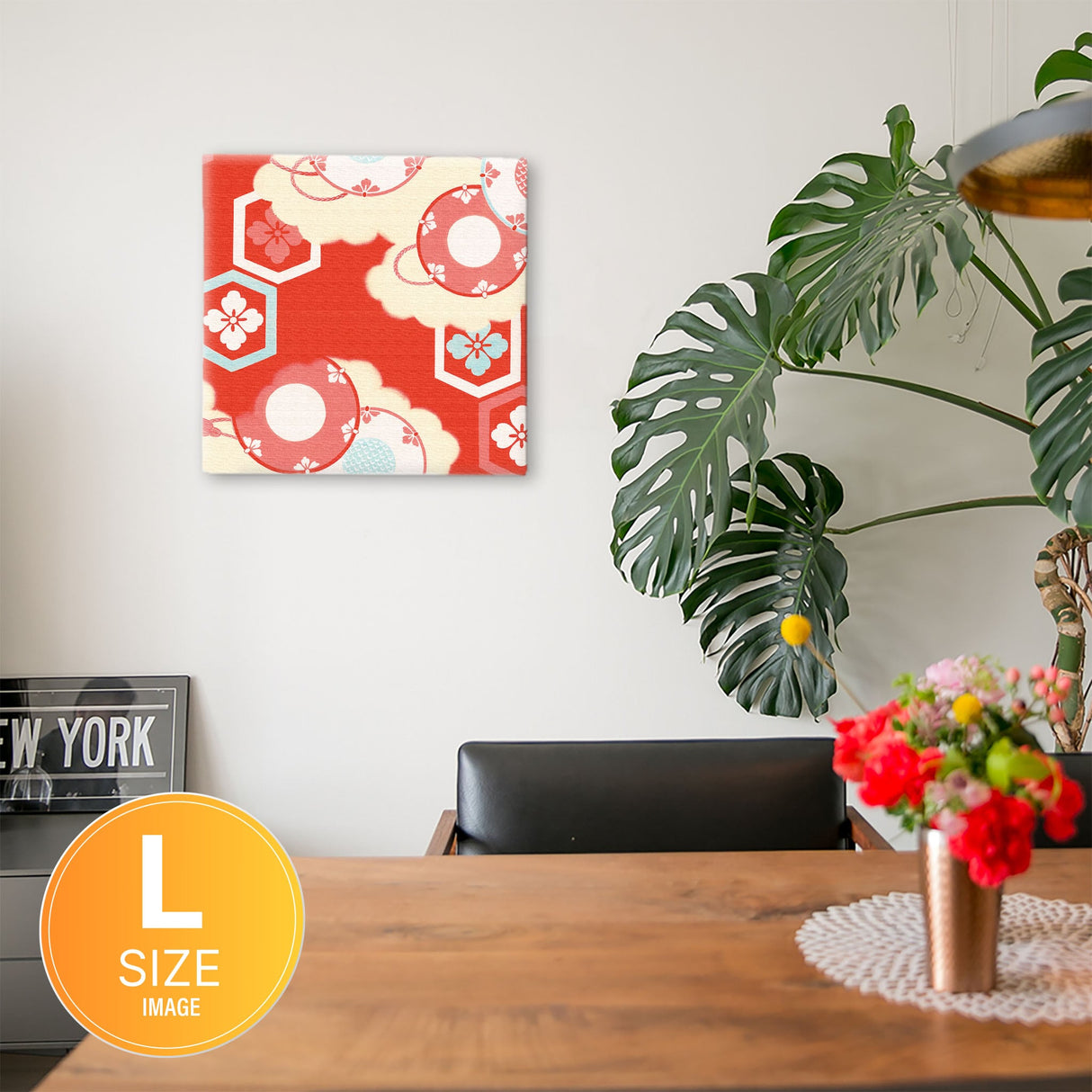 伝統模様のファブリックパネル インテリア アート pat-0196