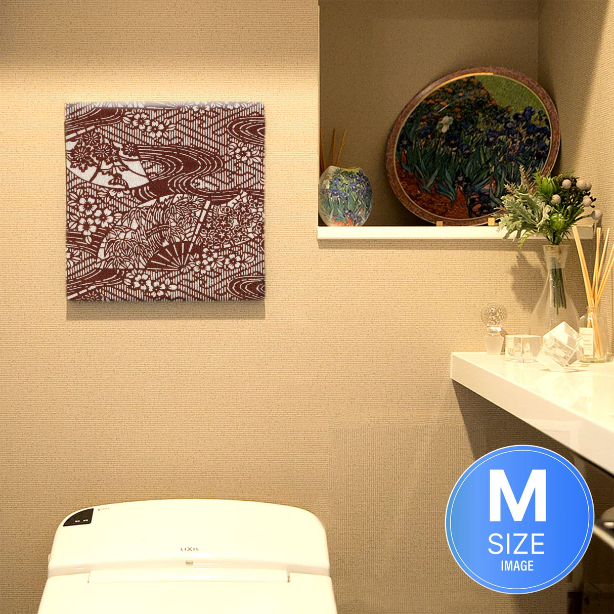 和柄のファブリックパネル インテリア 雑貨 pat-0208