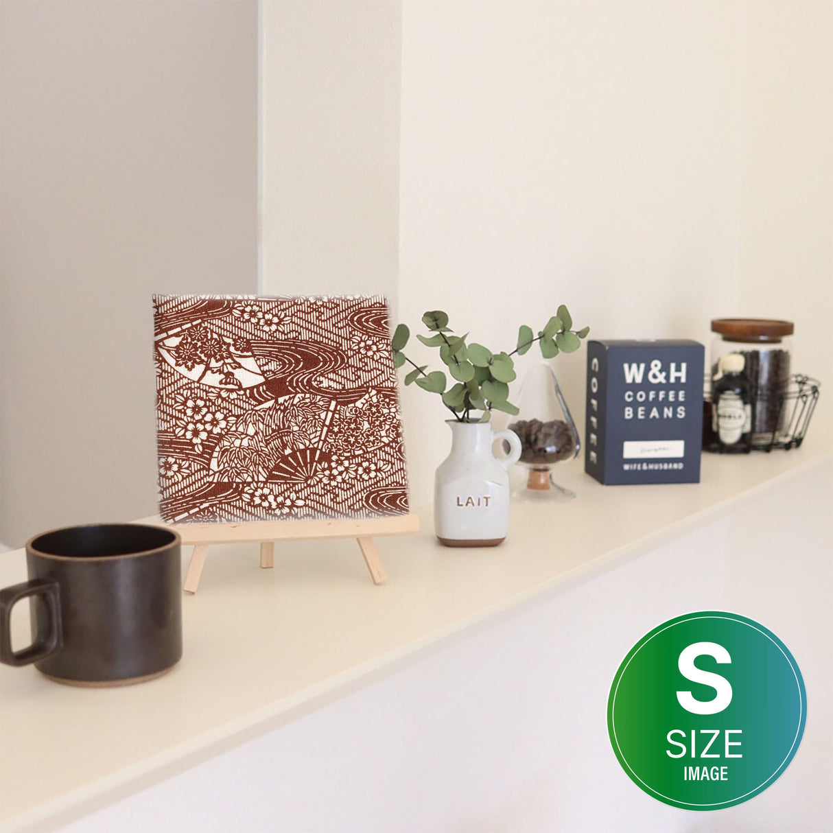 和柄のファブリックパネル インテリア 雑貨 pat-0208