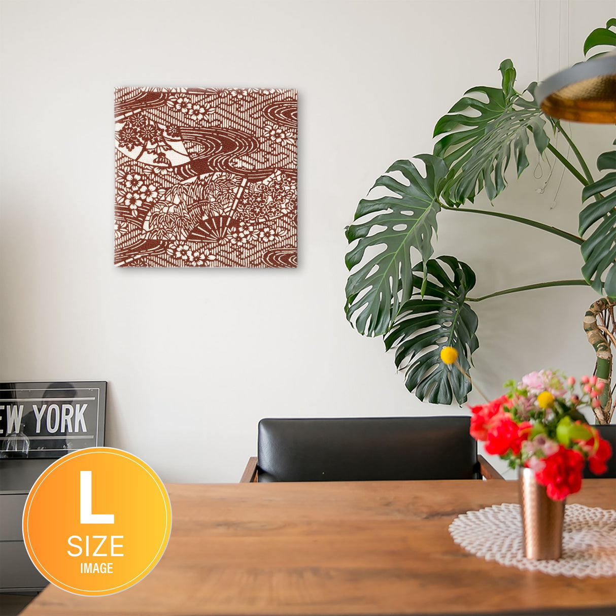 和柄のファブリックパネル インテリア 雑貨 pat-0208