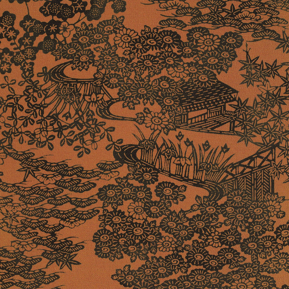 和柄のファブリックパネル 壁掛け アート pat-0228