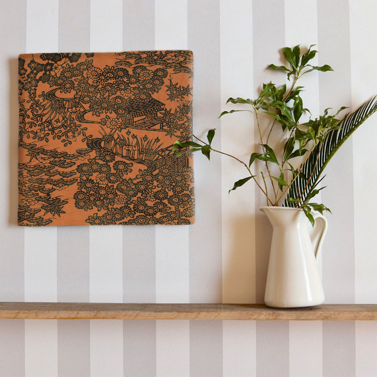 和柄のファブリックパネル 壁掛け アート pat-0228