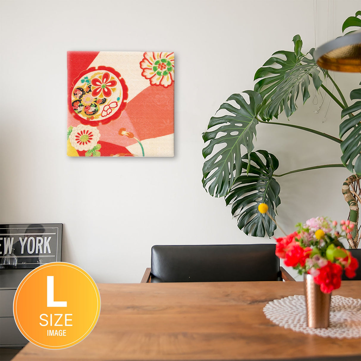 着物柄のインテリア小物 写真 壁掛け pat-0234