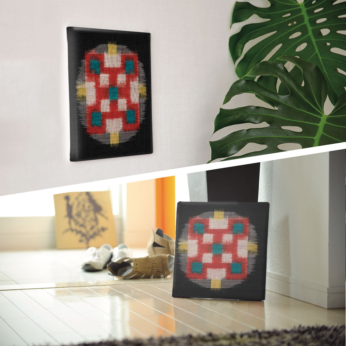 和柄のファブリックパネル ウォールデコ インテリア pat-0248