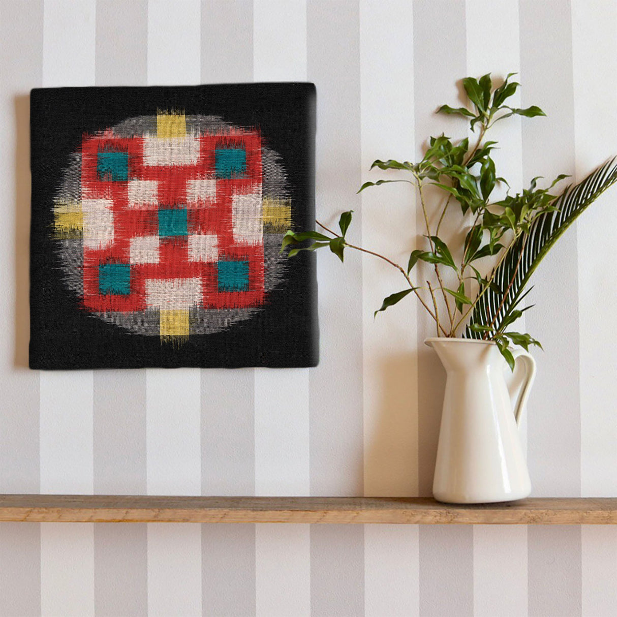 和柄のファブリックパネル ウォールデコ インテリア pat-0248