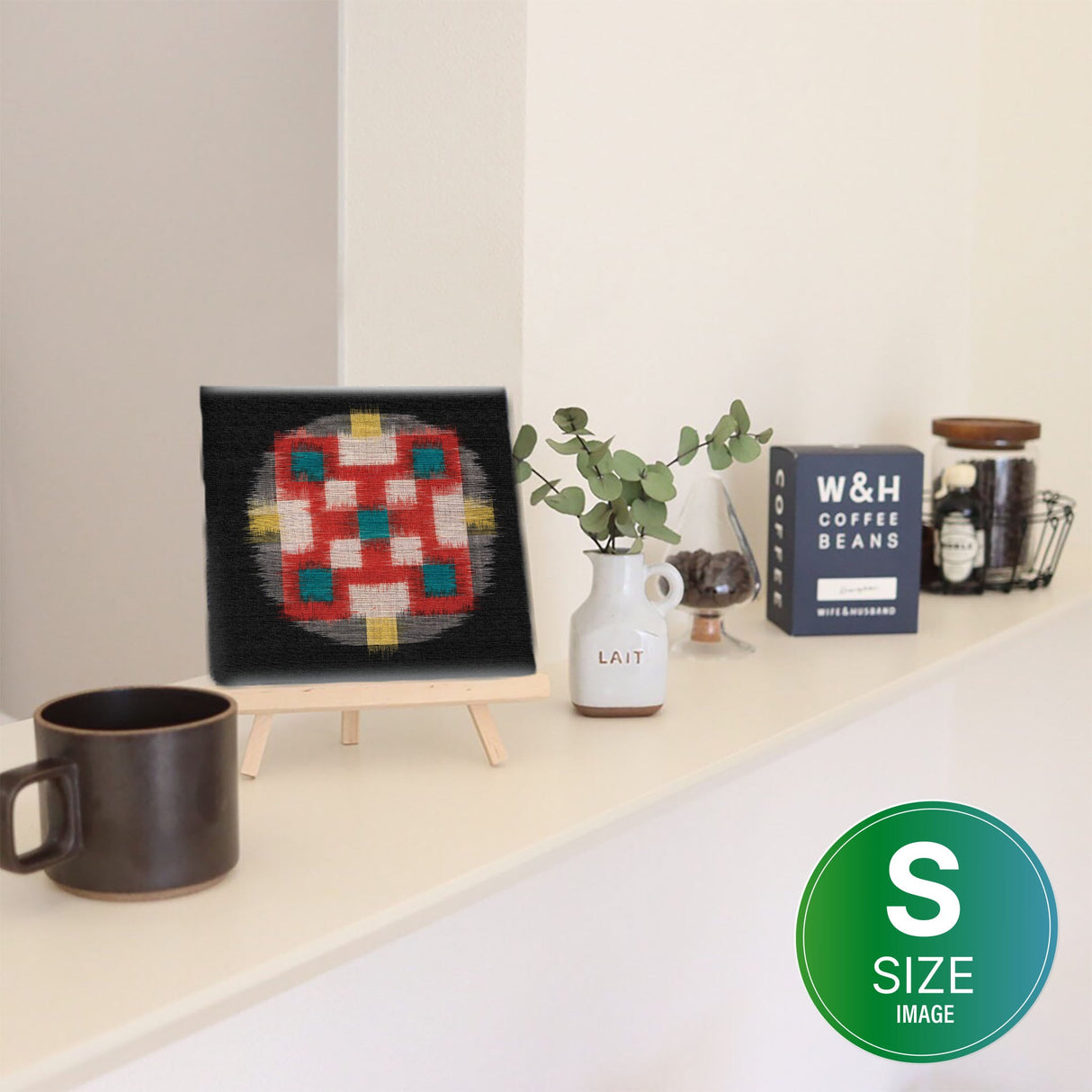 和柄のファブリックパネル ウォールデコ インテリア pat-0248