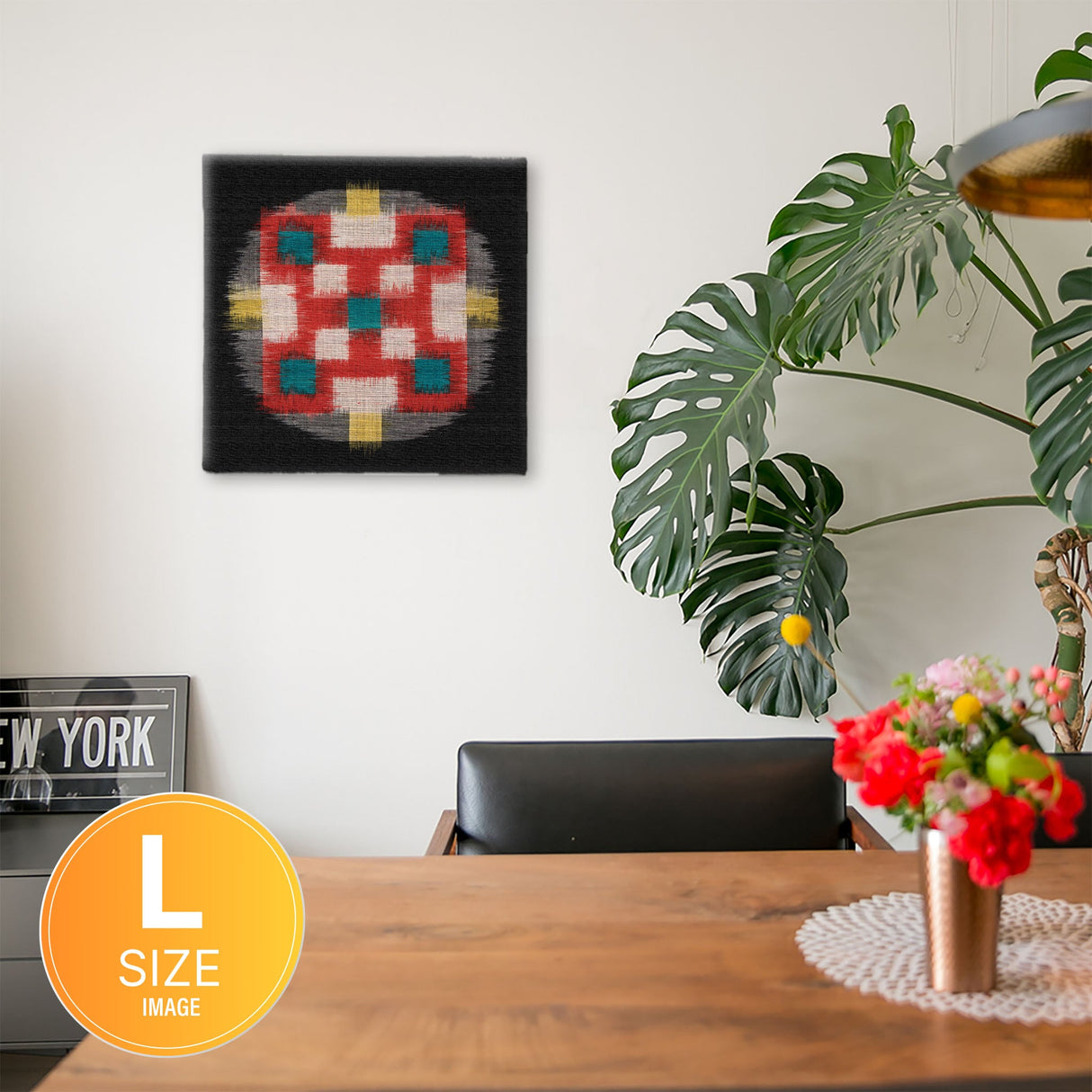 和柄のファブリックパネル ウォールデコ インテリア pat-0248