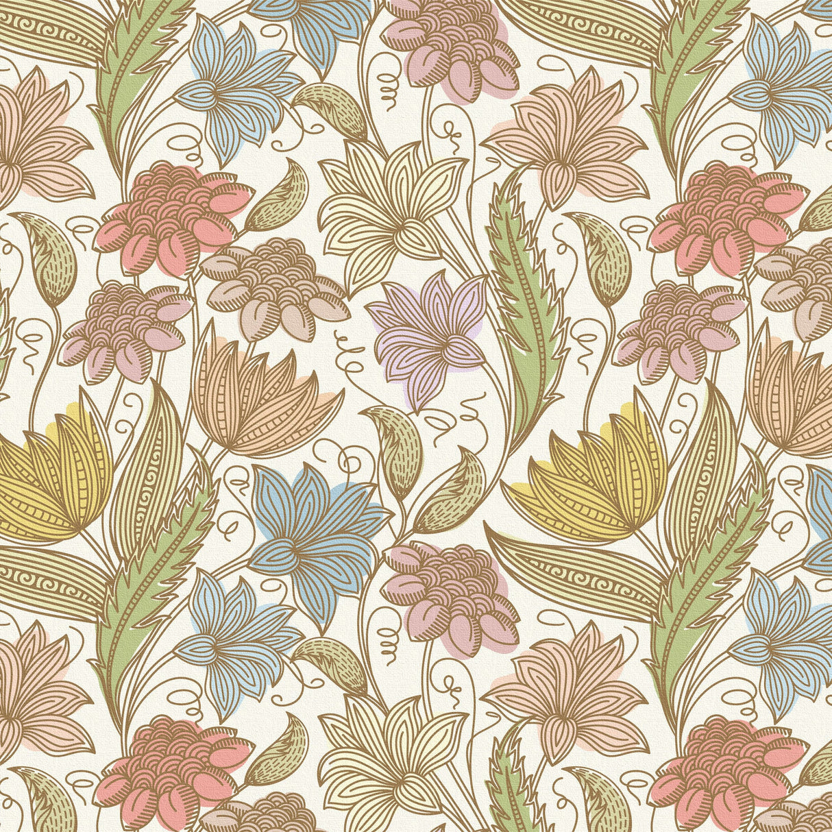 Nordic floral fabric panel photo art pat-0291