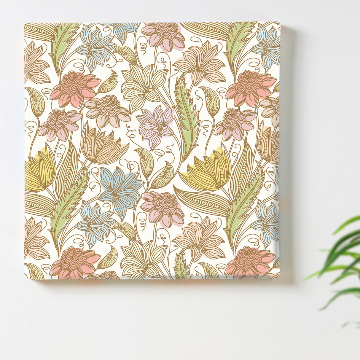Nordic floral fabric panel photo art pat-0291