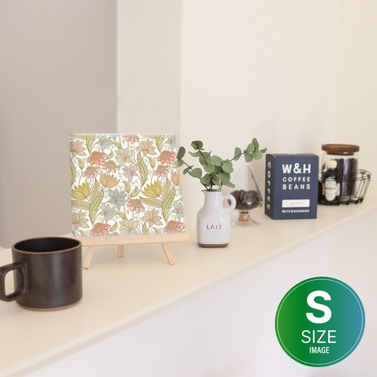 Nordic floral fabric panel photo art pat-0291