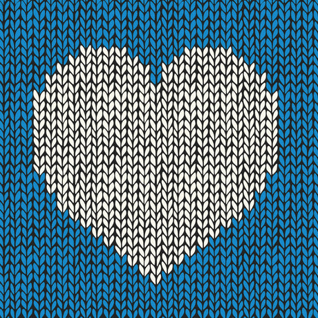 Scandinavian Heart Art Board, Interior Design for Living Alone, pat-0296-blu