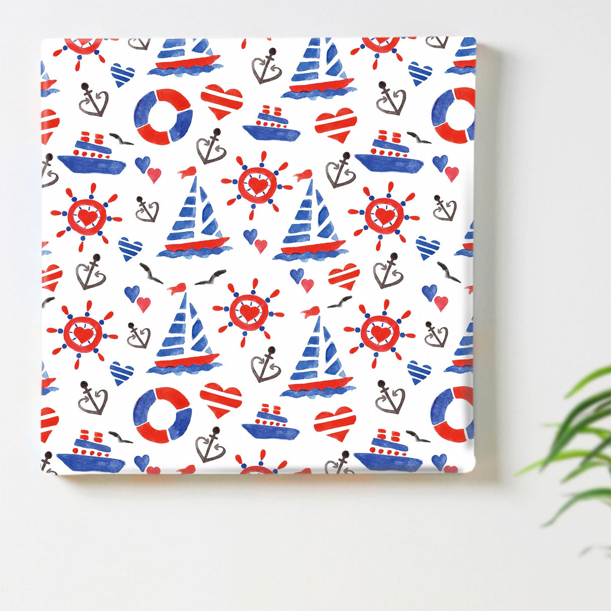 Scandinavian design fabric panel interior art pat-0297