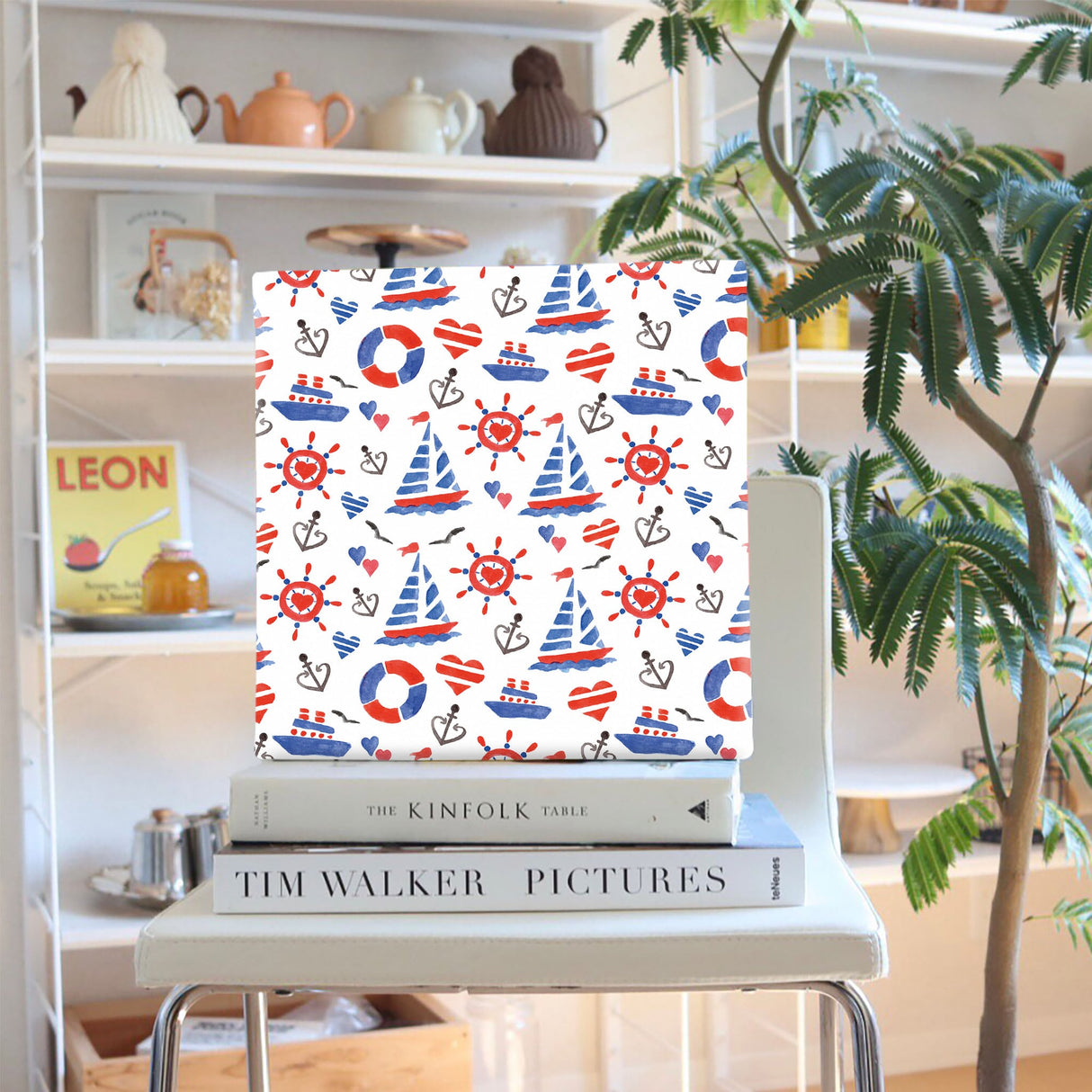 Scandinavian design fabric panel interior art pat-0297