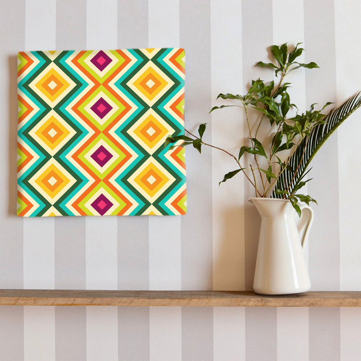 Geometric pattern art panel, small items, interior decoration, pat-0317