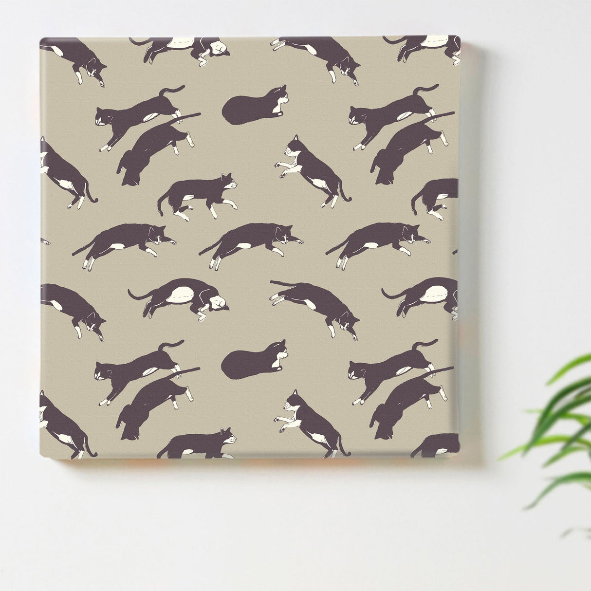 猫のインテリア小物 ファブリック アート