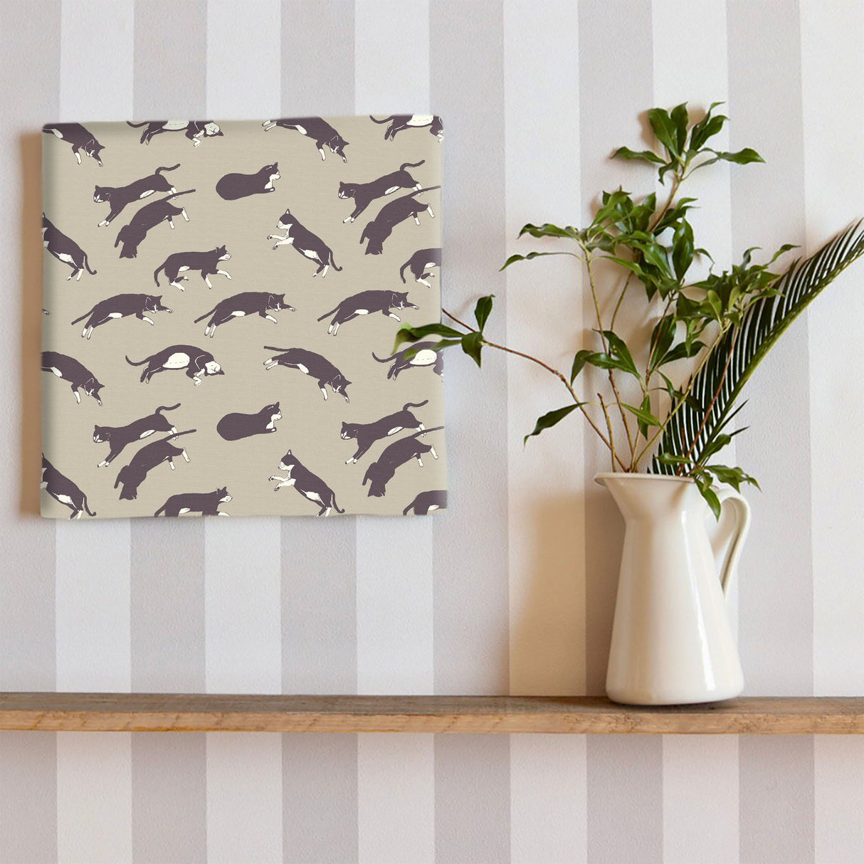 猫のインテリア小物 ファブリック アート