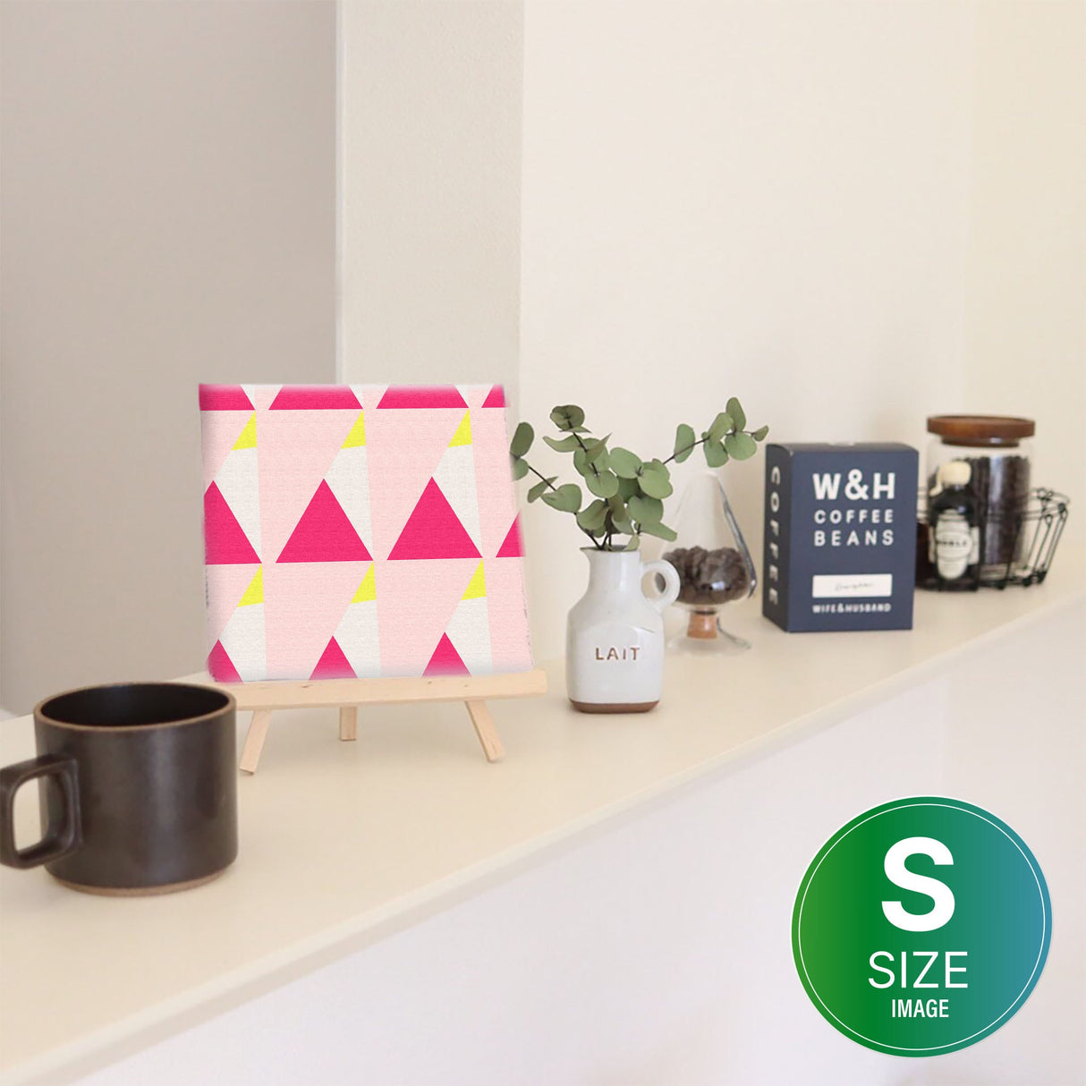 幾何学模様のファブリックパネル インテリア雑貨 アートパネル キャンバス patt-1803-002