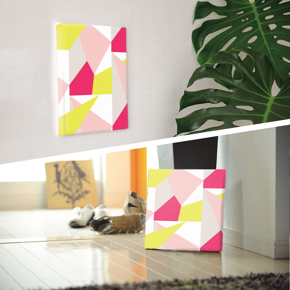 Geometric pattern fabric board Interior goods Art panel Canvas patt-1803-006