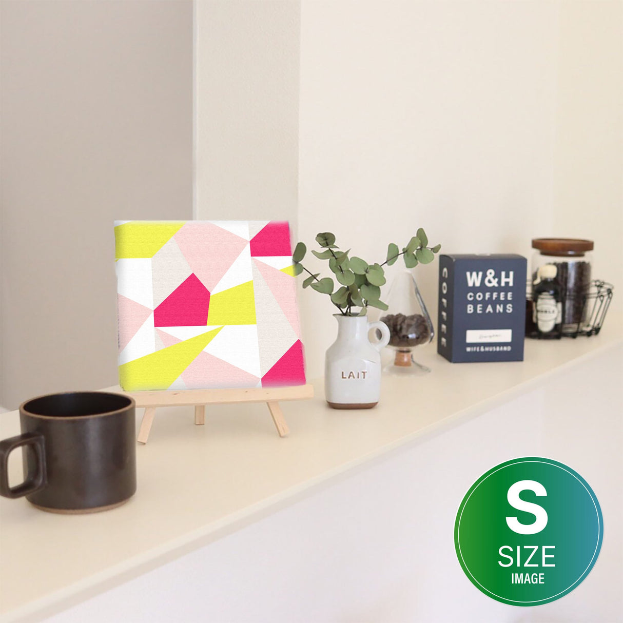 Geometric pattern fabric board Interior goods Art panel Canvas patt-1803-006