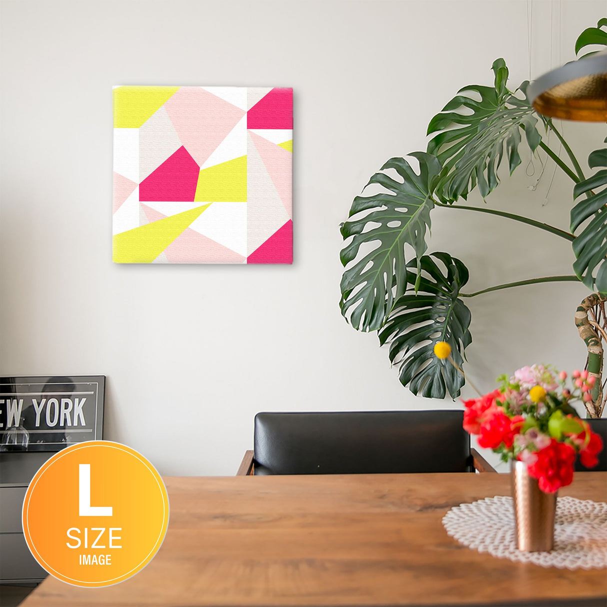 Geometric pattern fabric board Interior goods Art panel Canvas patt-1803-006