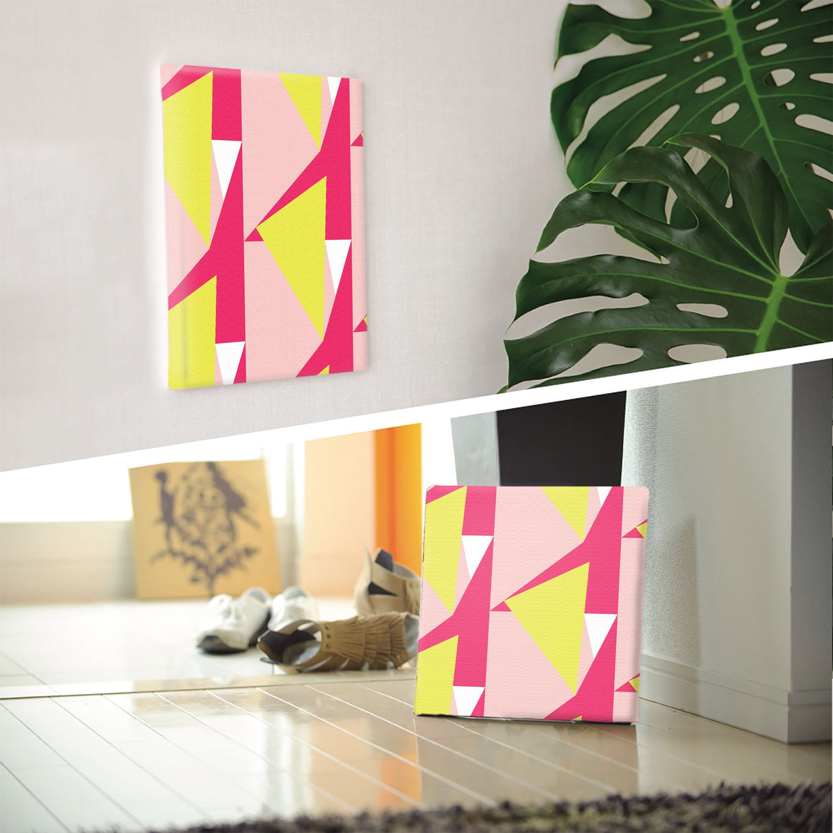 幾何学模様のファブリックパネル インテリア雑貨 アートパネル キャンバス patt-1803-008