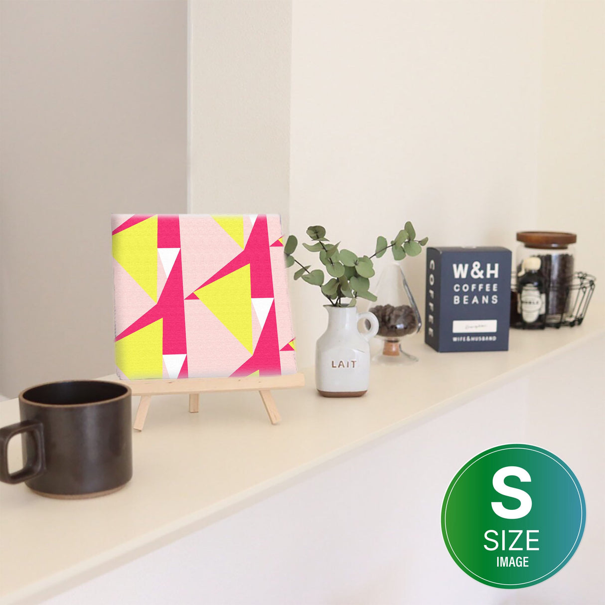 幾何学模様のファブリックパネル インテリア雑貨 アートパネル キャンバス patt-1803-008