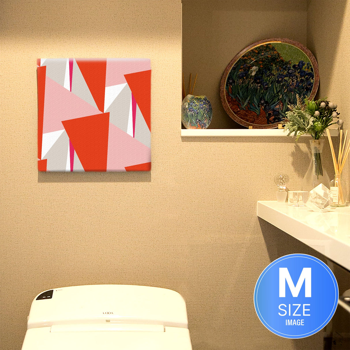 幾何学模様の壁掛けアート インテリア雑貨 アートパネル キャンバス patt-1803-010