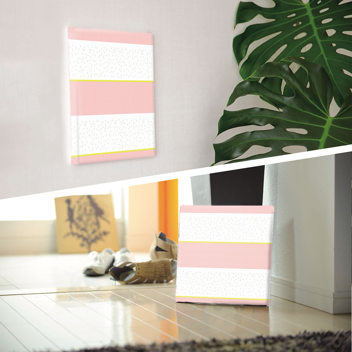 Geometric pattern fabric board Interior goods Art panel Canvas patt-1803-011