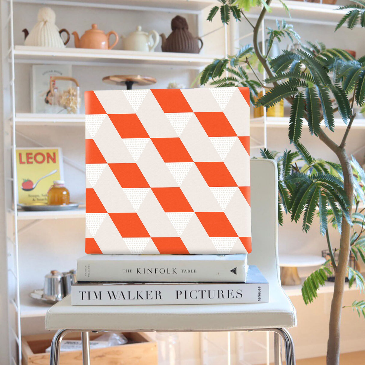 Geometric pattern fabric panel Interior goods Art panel Canvas patt-1803-012