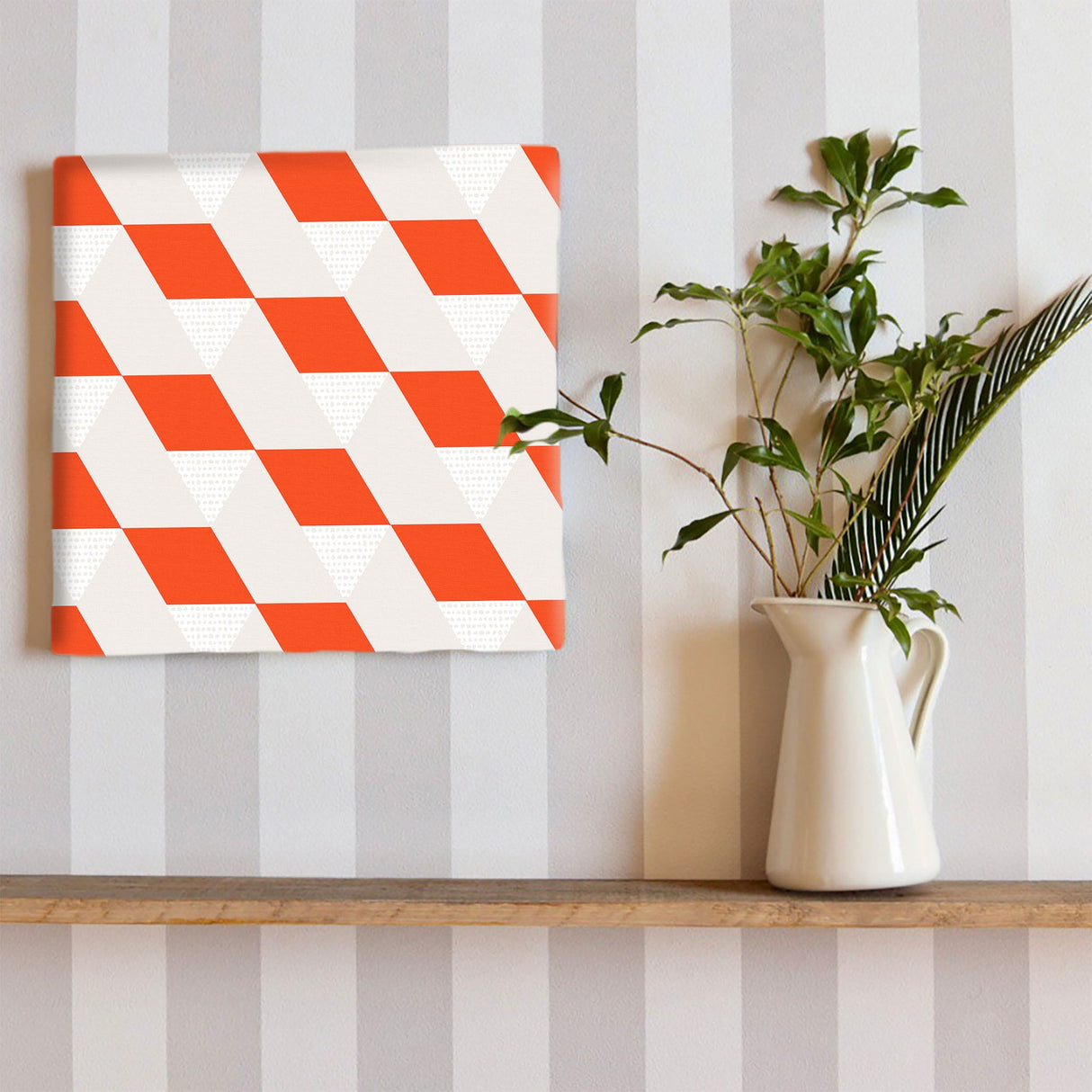 Geometric pattern fabric panel Interior goods Art panel Canvas patt-1803-012