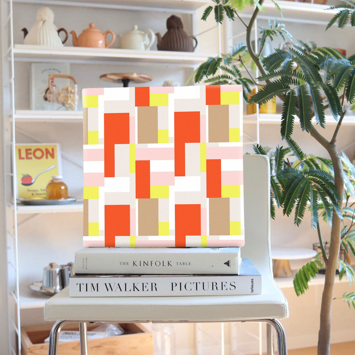 幾何学模様のファブリックボード インテリア雑貨 アートパネル キャンバス   patt-1803-031