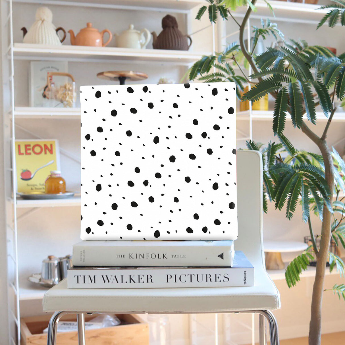 Dot pattern fabric board Interior goods Art panel Canvas patt-1803-048