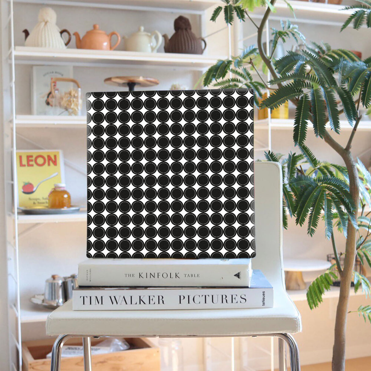 Dot pattern fabric board Interior goods Art panel Canvas patt-1803-057