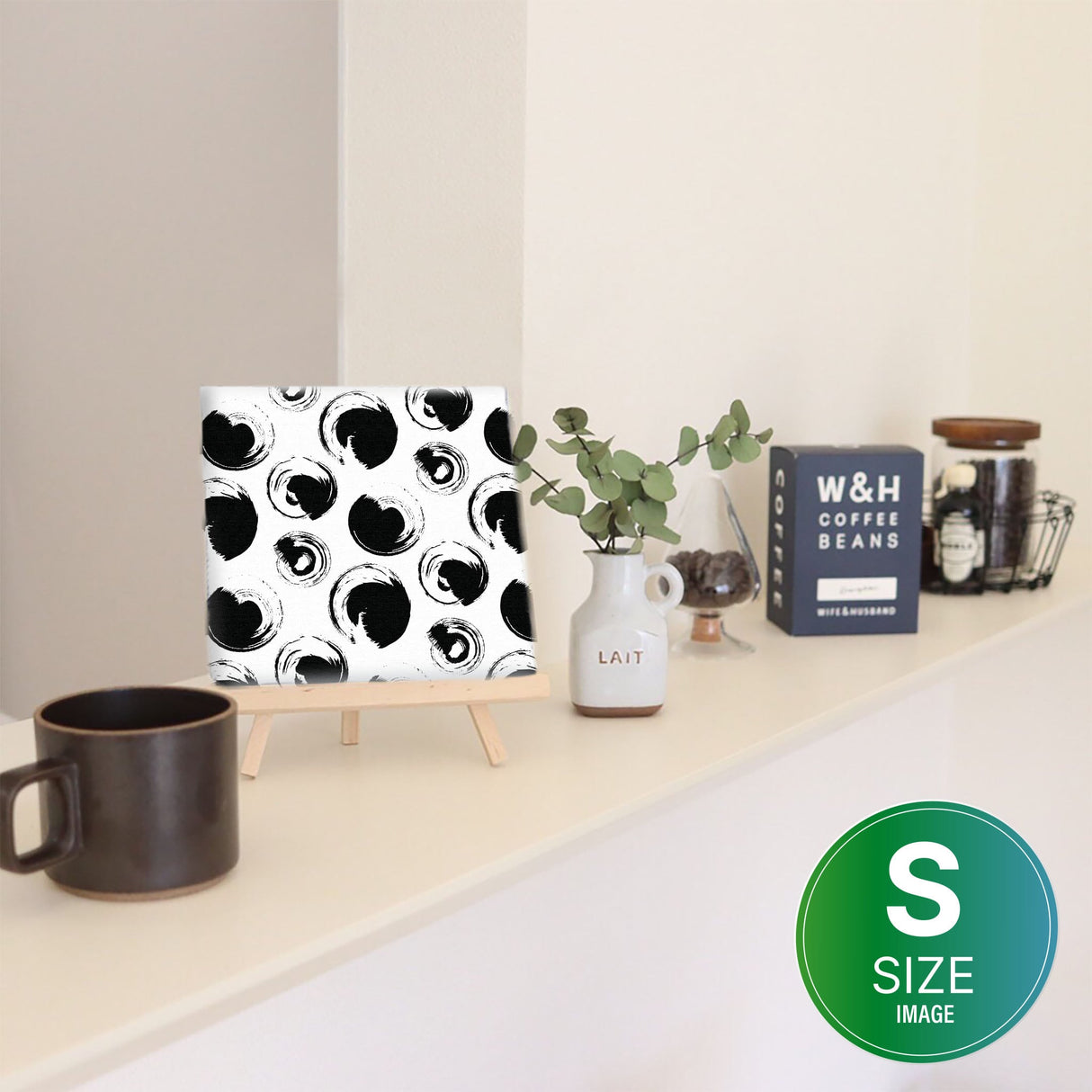 ドット柄のファブリックボード インテリア雑貨 アートパネル キャンバス   patt-1803-062